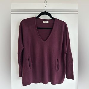 Aritzia Babaton Wool Sweater, Size XS, Burgandy
